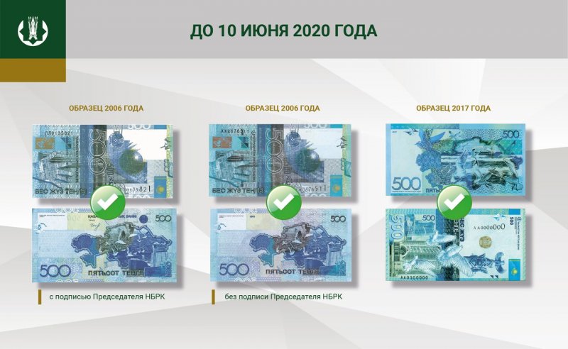 Банкноты 500 тенге образца 2006 года выходят из обращения - «Финансы»